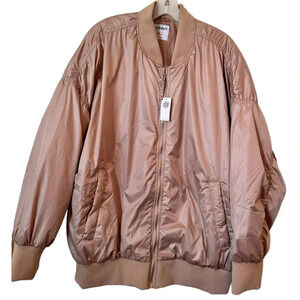 NWT Old Navy Plus Sized Oversized Water Resistant Bomber Jacket Color- Tirimisu